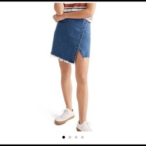 Madewell Denim Faux Wrap Mini Skirt